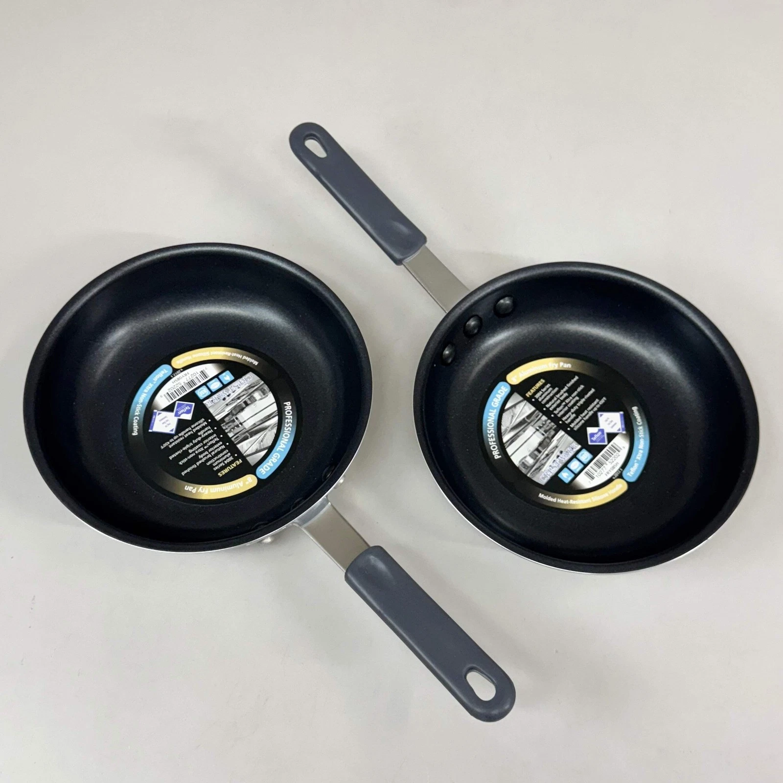 CRESTWARE (2 PACK) Teflon Xtra Non-Stick Coating Fry Pan Black/Chrome FRY08SH