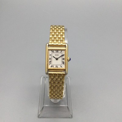 Vintage Seiko Tank Womens Watch 17mm Gold Tone 1400-5039 New