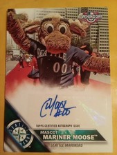 2016 Topps CERTIFIED Autograph Issue Opening Day Mariner Moose Mascot Auto SSP