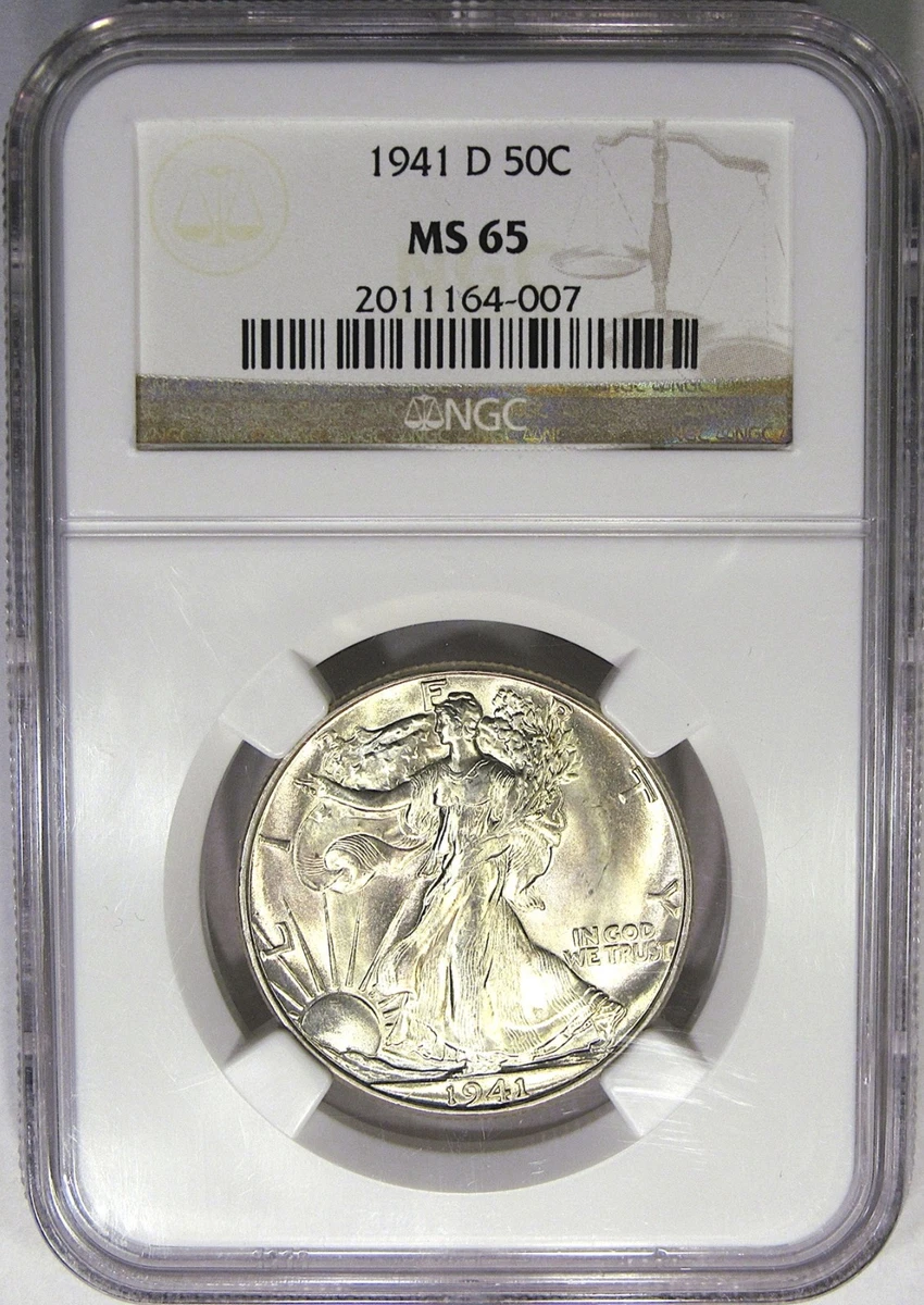 MS 65 Graded 1941 Year Liberty Walking Half Dollars (1916-1947) for sale |  eBay