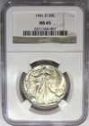 1941-D 50C NGC MS65 WALKING LIBERTY ~ GORGEOUS LUSTER & HIGH-END!