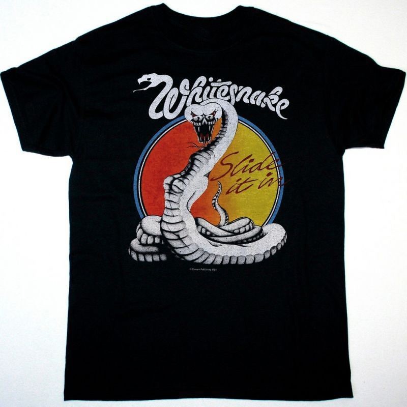 Vintage Unisex WHITESNAKE SLIDE IT IN TOUR S-5XL T Shirt PH371