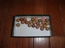 Antique Clay Marbles Lot Of 23, Please See Description.