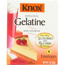 Knox Unflavored Gelatin Packets 4 Count 1 Oz Box