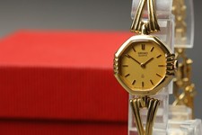 Vintage 1980 N MINT Seiko Bracelet 1400-5200 SGP Gold Quartz Womens Watch JAPAN