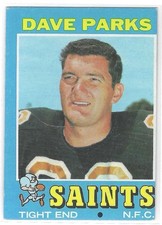 Dave Parks 1971 Topps #37 New Orleans Saints VG