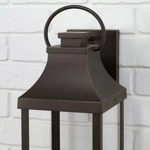Capital Lighting Bradford 21 in. Bronze Outdoor Wall Lantern Sconce w/ Glass - Picture 4 of 9