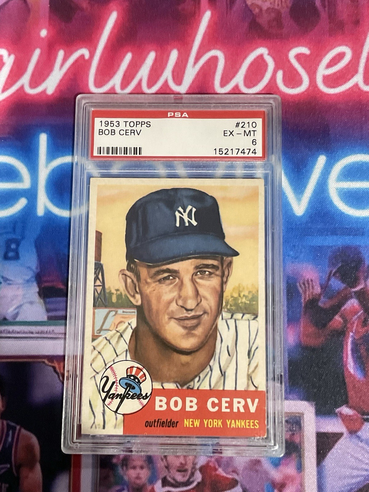 1953 Topps Bob Cerv #210 (RC) PSA 6