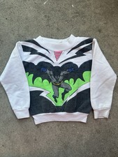 Vintage 80  s 1989 Batman DC Comics Graphic Pullover Crew Sweatshirt Youth/Kids