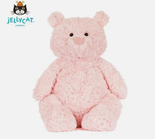 Jellycat Leola Pink Bear Plush Doll Toy Christmas Birthday Gift Tags + Dust Bag