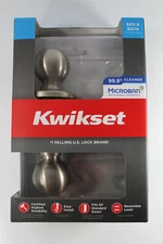 Kwikset 92001-518 Polo Bed and Bath Door Knob in Nickel