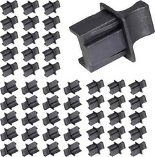 50PCS RJ45 Anti Dust Cover Cap Protector Protects Ethernet Hub Port by Black-L