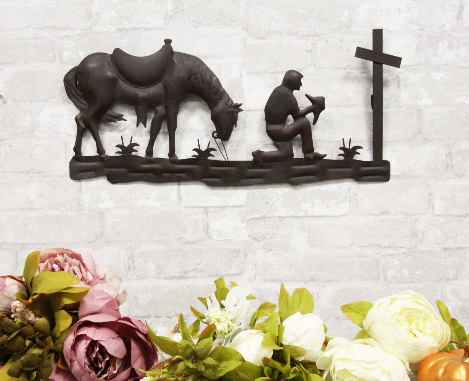 Custom Address Name Sign Praying Cowboy Rustic Western Metal Art Lodge Decor For Sale Online Ebay