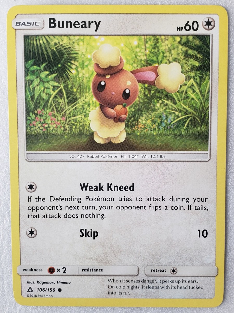 bad bunny pokemon card Buneary 106/156 - NM - Ultra Prism Pokemon Card - Kagemaru Himeno Art