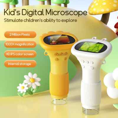 Microscope 1000X Kids Science Experiment Utensils Handheld Laboratory Microscope