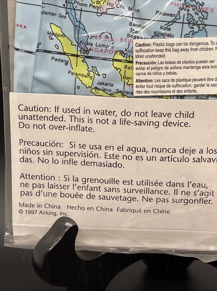 16” World Globe Swimming Pool Ball Float Air King NIP Vintage 1997 - Изображение 4 из 4