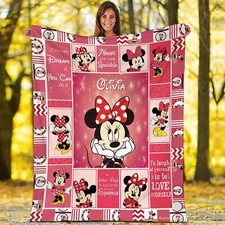 Minnie Mouse Fleece Blanket Mickey Minnie Mouse Blanket Mickey And Friends