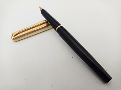 PELIKAN 30 ROLLED GOLD FOUNTAIN PEN 14K EF NIB IN ORIGINAL CASE