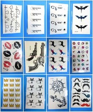 10 sheets temporary tattoo Stick on Tattoos for Adults