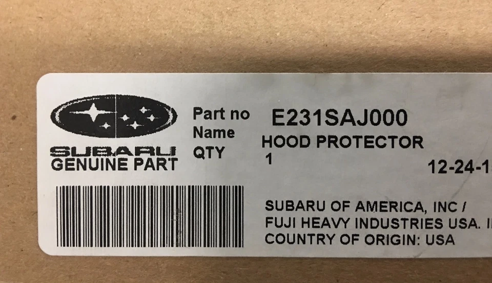 2010-2014 Subaru Outback & Legacy OEM Hood Protector Bug Deflector E231SAJ000 - Image 2 of 2