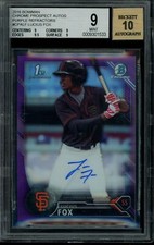 2016 Bowman Chrome Lucius Fox Purple Refractor Auto BGS 9 Mint RC #d /250