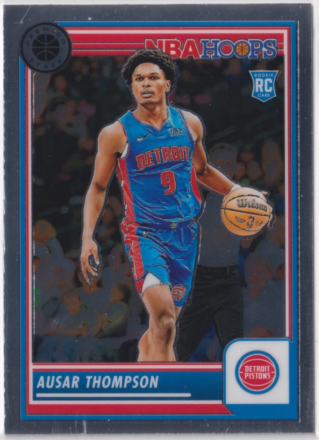 Ausar Thompson 2023-24 Panini NBA Hoops Premium Stock Base Rookie #100