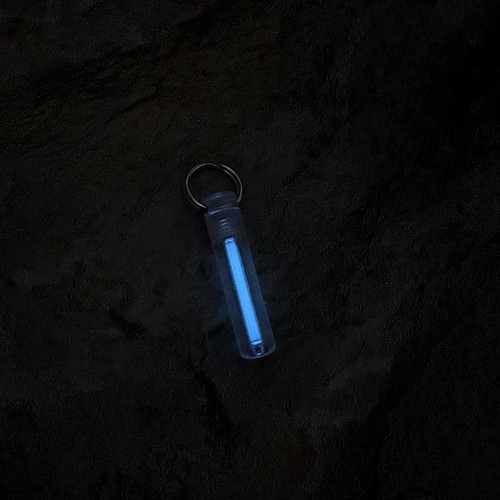 5PCS Glow in the Dark Keychain Necklace Pendant 3x22.5mm Glass Tube EDC Charm - Picture 11 of 15