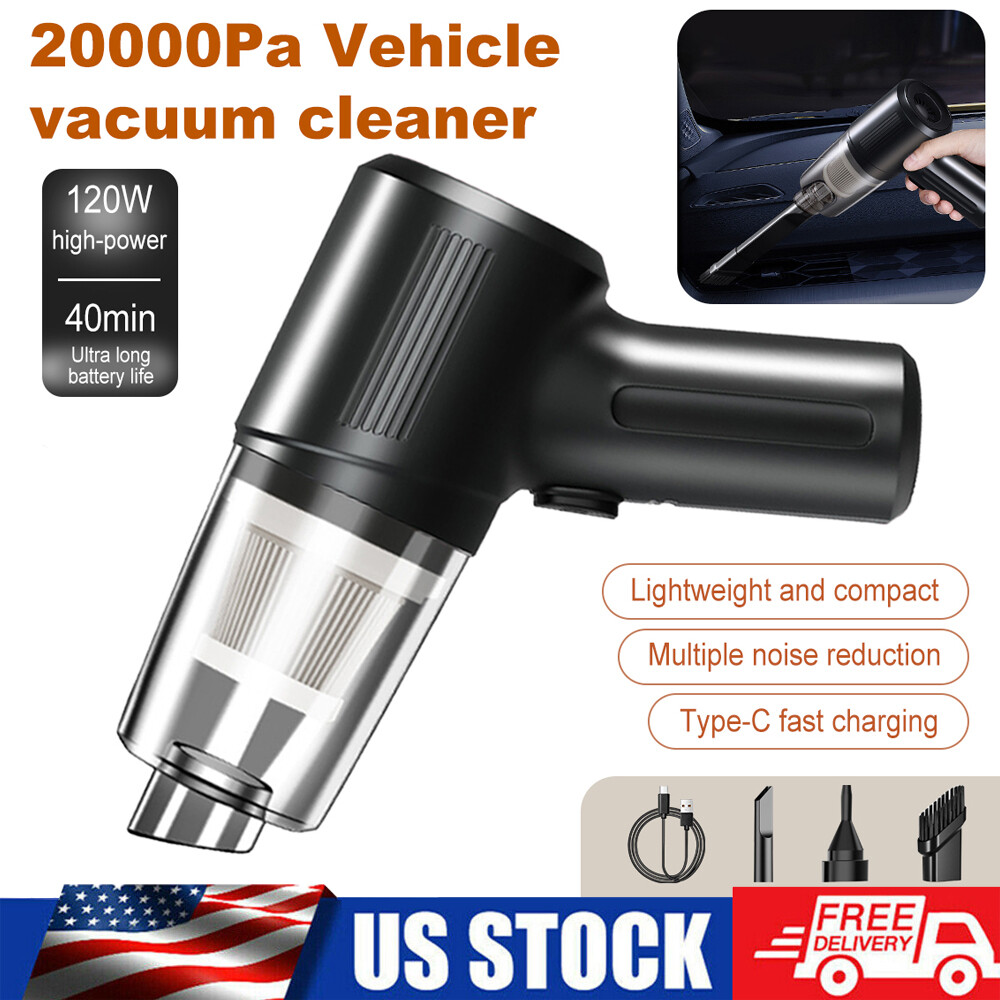 120W 2 in 1 Cordless Car Vacuum Cleaner Rechargeable | Wet | Dry |USB |Wireless