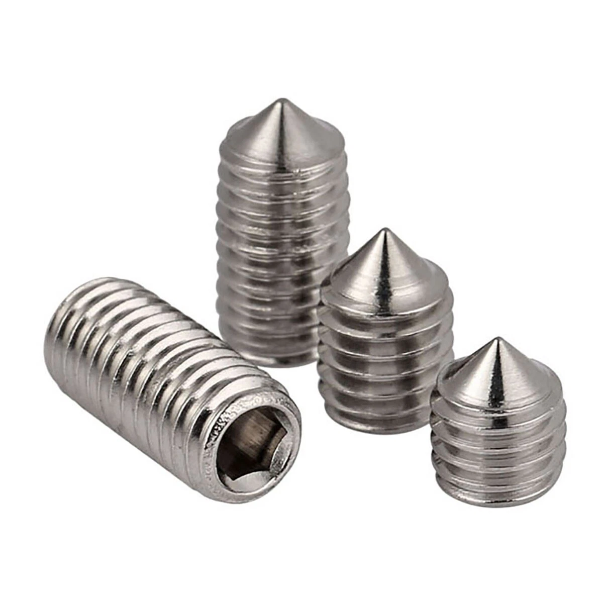 M3 - M12 Cone Point Grub Screws Hex Socket Set Screw DIN914