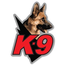 K9 unit police guard dog car bumper sticker 3" x 5"