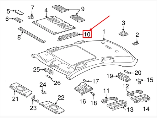 NEU MERCEDES-BENZ C W203 DACHROLLO RECHTS A2157801640 - Bild 9 von 10