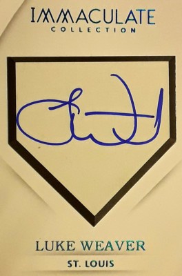 2017 Panini Immaculate LUKE WEAVER Home Plate Auto Rookie Holo 