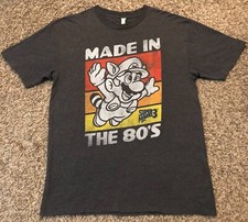 Nintendo Super Mario Bros 3 Made In The 80's Men's Gray T-Shirt Size XL