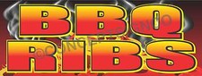 4'X10' BBQ RIBS BANNER Outdoor Sign XL Barbeque Chicken Pulled Pork Brisket BIG