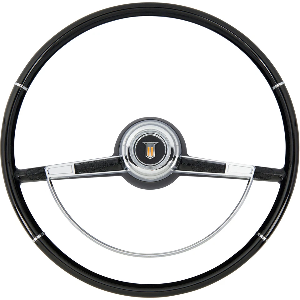 American Retro 15" Steering Wheel w/ Horn Button for 1966 Deluxe Chevy C10 Truck - Image 2 of 4