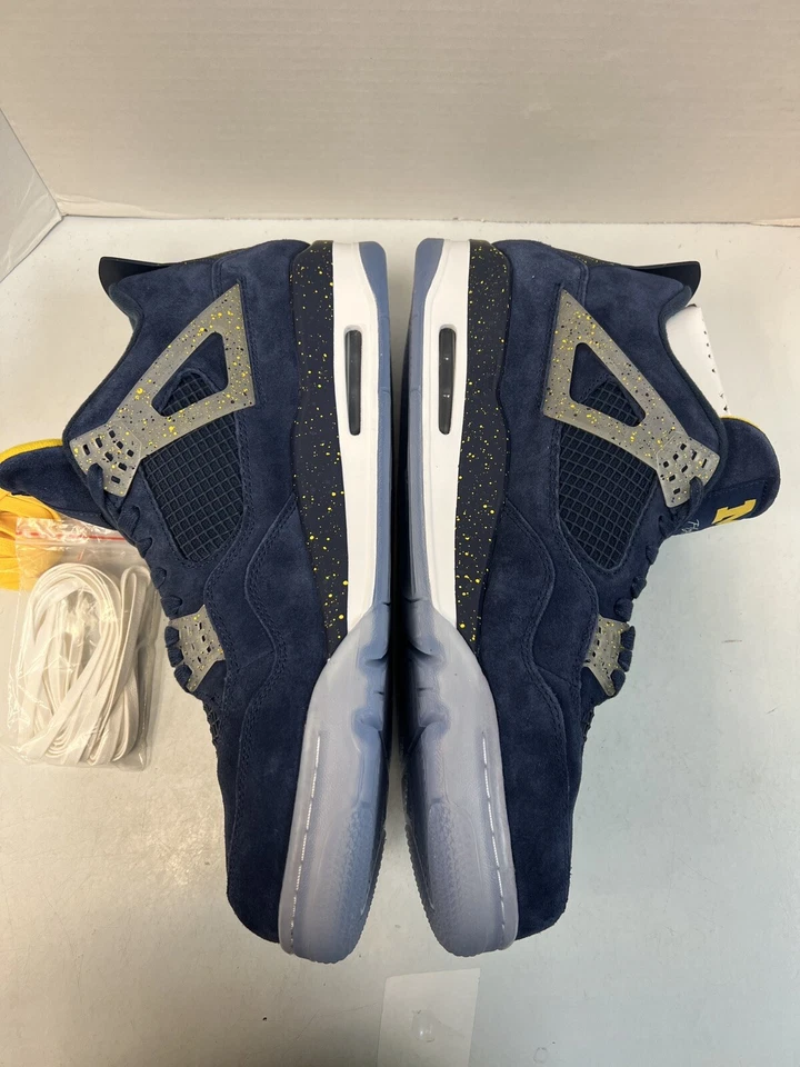 Jordan 4 retrô Michigan PE 2020 tamanho 15 novo em folha AJ4 1036660 - Imagem 4 de 4
