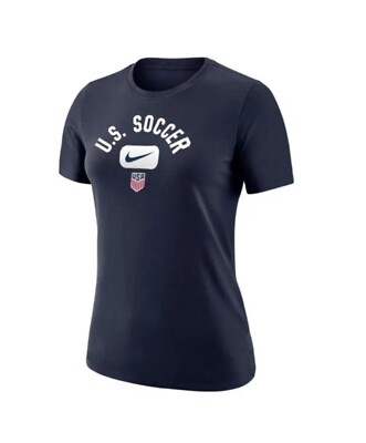 Nike T Shirt Womens Large Team USA Soccer USMNT Legend Tee Navy Blue - Size L