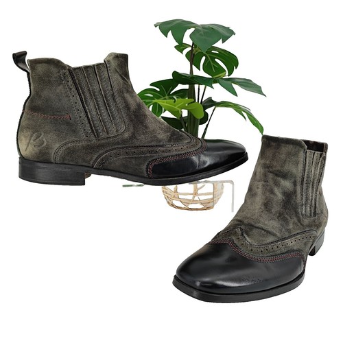 Bacco Bucci Shoes Mens Size 13 Studio Black Leather Lace Up Boots *GUC* Mens Bacco Bucci Dark Brown Genuine Leather Baku Dress Shoes  main image 2