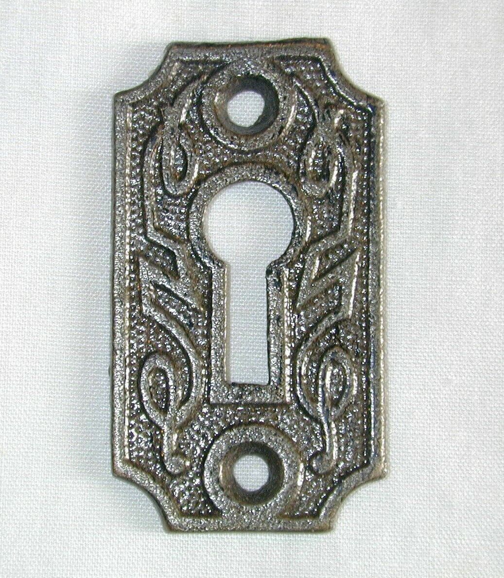 ANTIQUE ORNATE BRASS KEY HOLE COVER