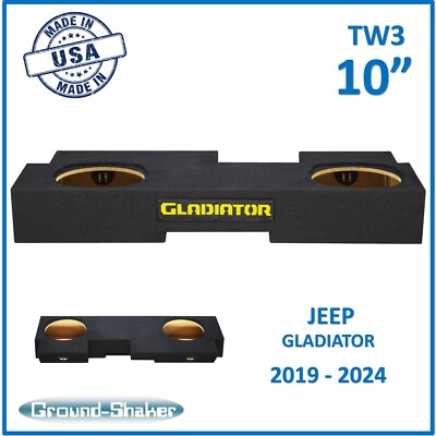 2019-2024 Jeep Gladiator 10'' Dual Sub Box Subwoofer Enclosure For JL Audio TW3