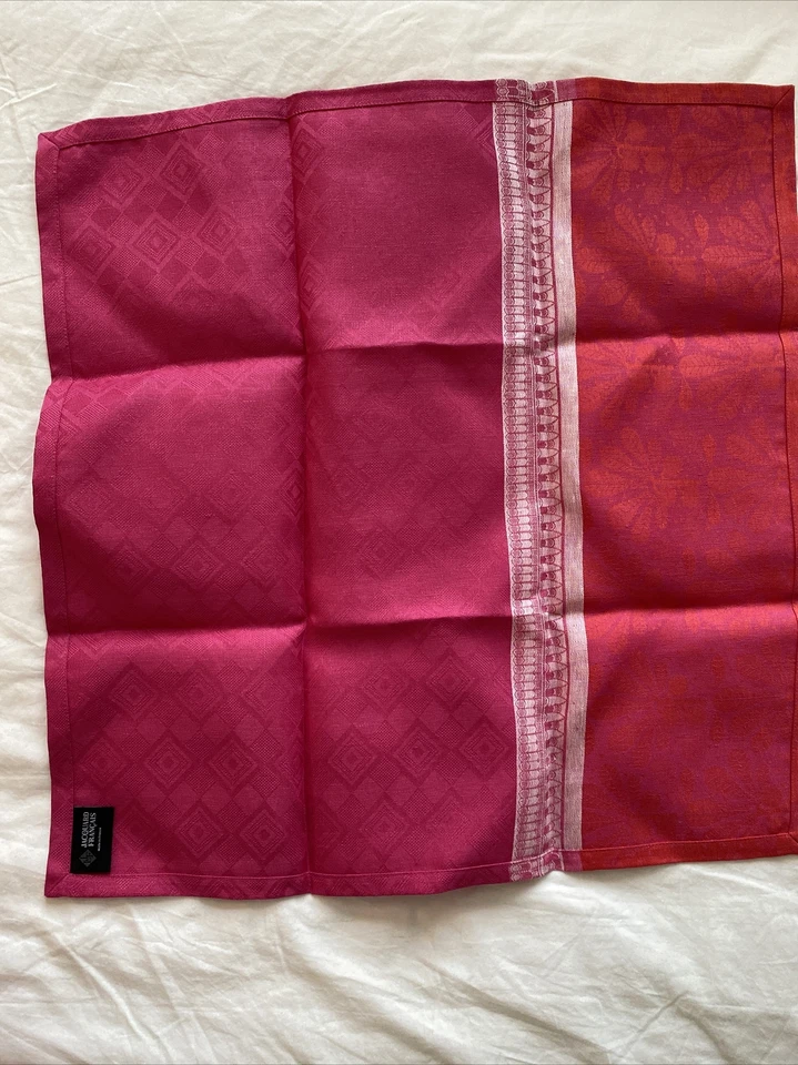 Mantel servilleta le jacquard francais 58cm x 58cm hecho en francia rosa Foto 3 de 3