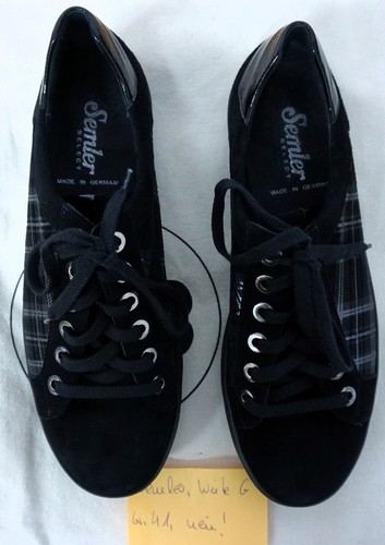 Semler Sneaker Damenschuhe Schwarz-grau Gr. 41 neu Schnürschuhe Weite G