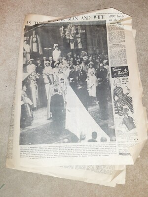 Evening Standard Princess Alexandra Wedding 24 April 1963 Original Zeitung.