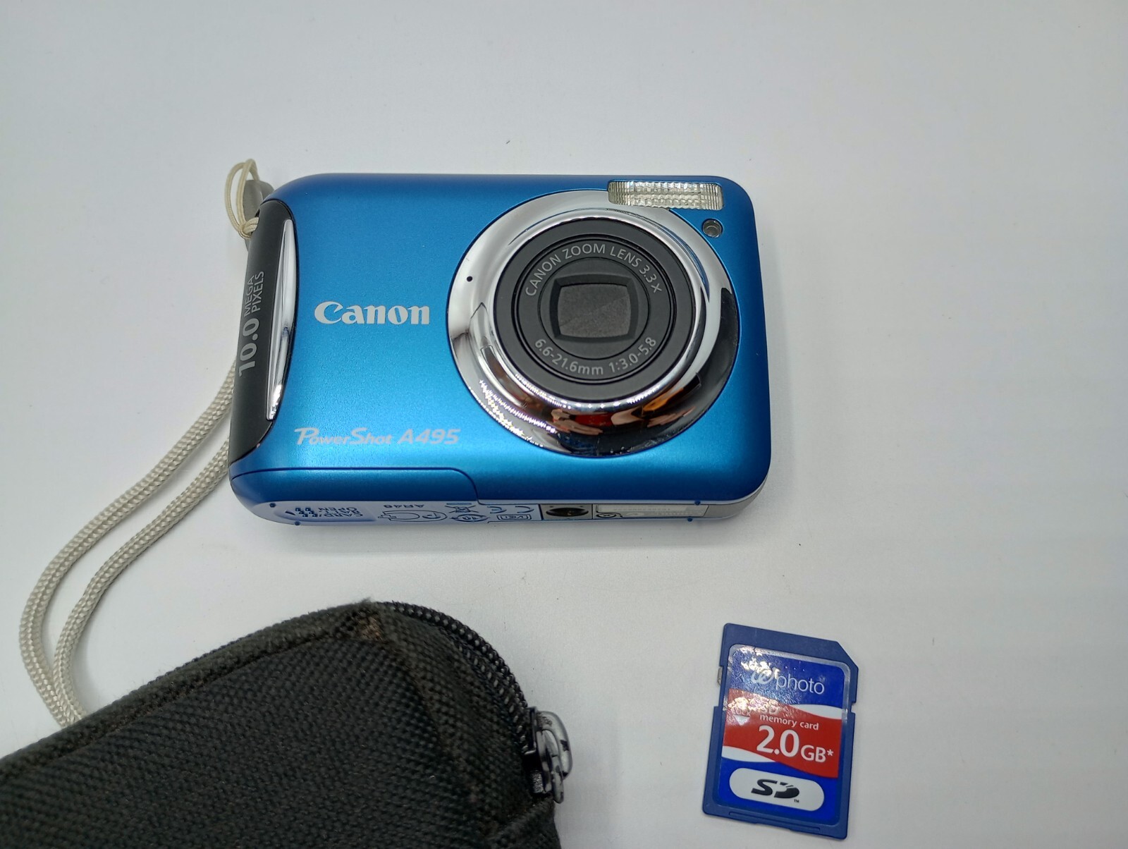 Canon PowerShot A495 10.0MP Digital Camera - Blue for sale online 