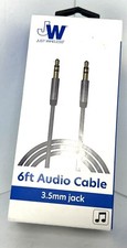 Just Wireless 4ft Flat Audio TPU Auxiliary Cable 3.5mm Jack - Black
