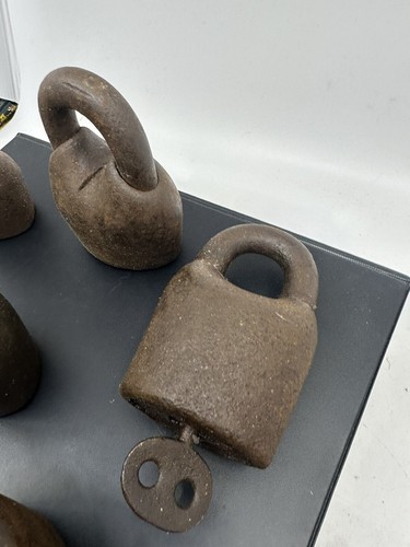 Antique Lot Of 5 Scandinavian Locks With Keys Not Working - Picture 7 of 11