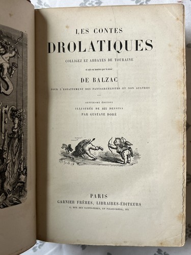 Les Contes Drolatique. Balzac 1867 Antik Hardcover Illustriert von Gustave Dore - Bild 5 von 10