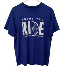 Old Navy Active Go-Dry Men's Short Sleeve T-Shirt Size XL Enjoy The Ride Purple