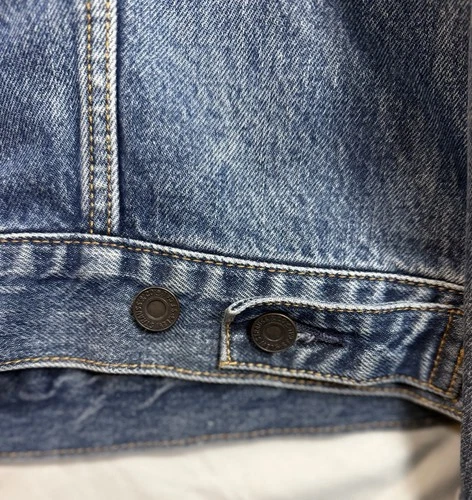 Levi Strauss & Co. Men’s Blue Denim Trucker Jacket Full Zip, Pockets L image 13