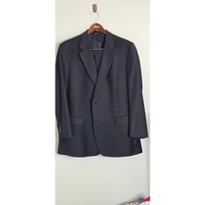 Mens Hart Schaffner Marx Suit Black Pinstripe Dillard's Size 46L